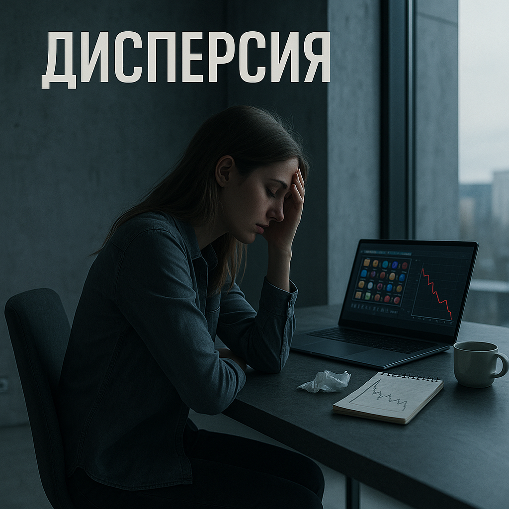 Дисперсия как рваный путь результатов: короткая сессия выглядит «закономерностью», пока дистанция не всё расставит