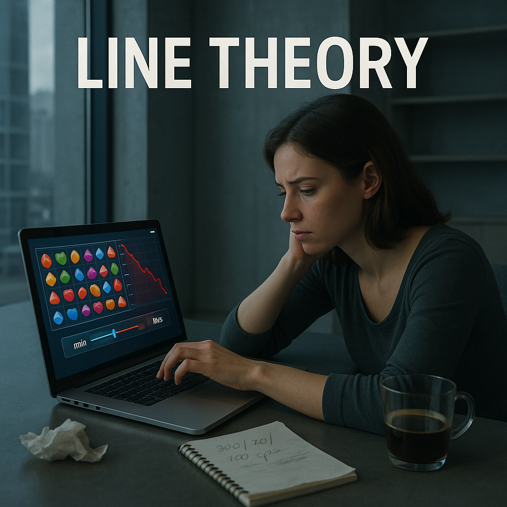 Line theory made visible: changing the bet size doesn’t move the bonus closer, it only scales the losses