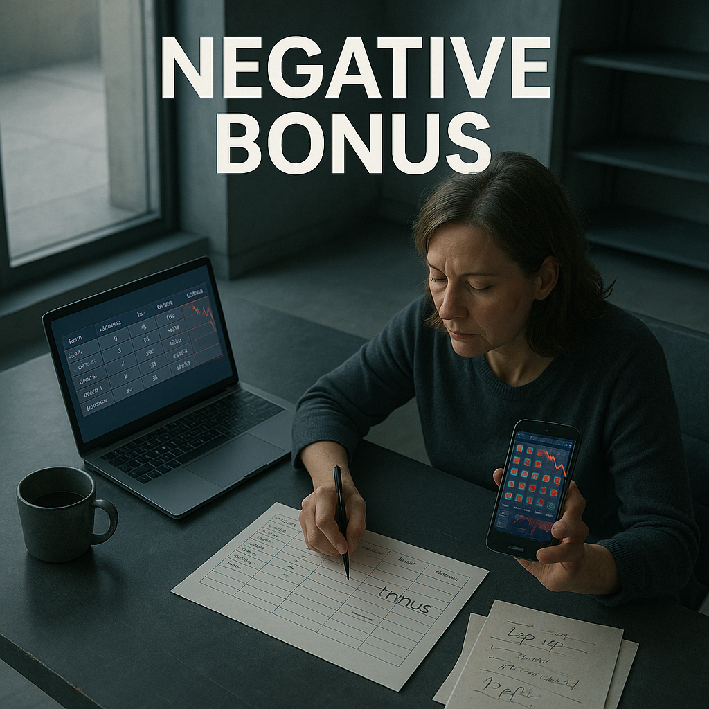 A negative scatter bonus recorded as a minus class event, resisting the urge to top up after 4 scatters