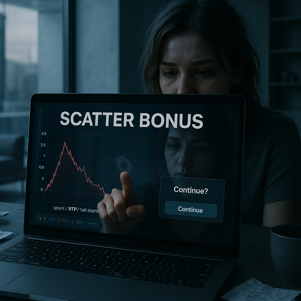 A positive scatter bonus as the peak of a payout cycle, tempting the player to continue despite the numbers
