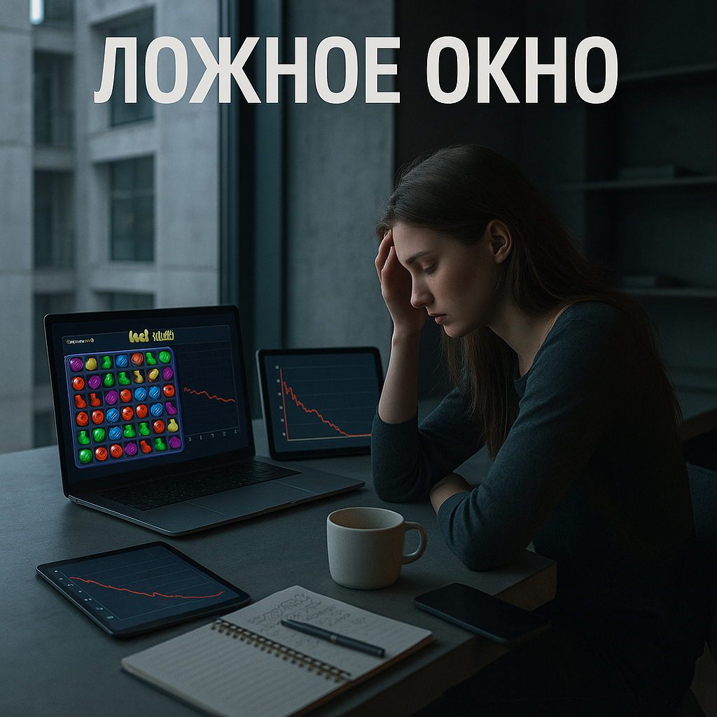 Ложное окно: после яркого старта слот затихает, а игрок продолжает крутить, будто бонус всё ещё близко