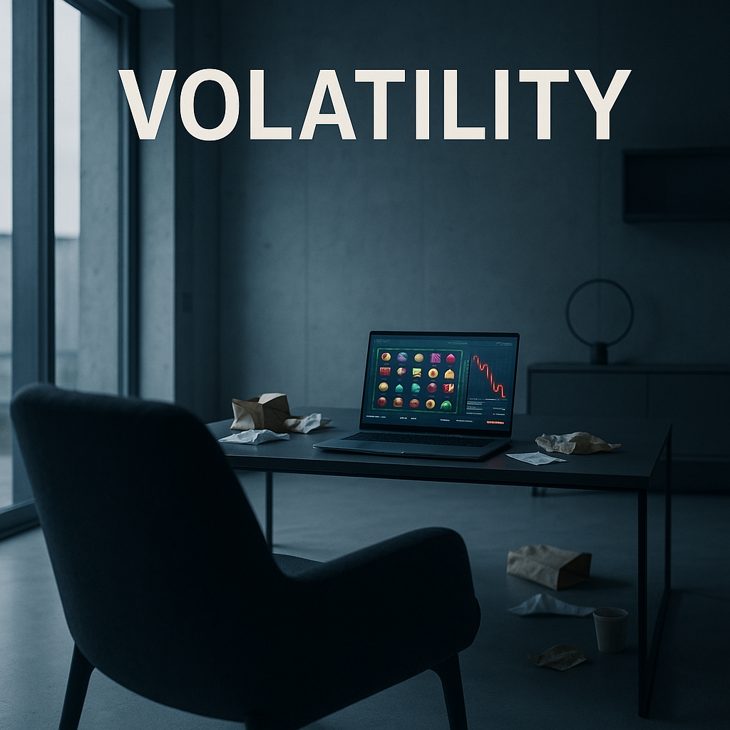 Volatility shown as a jagged payout path that makes a short slot session feel like a false pattern