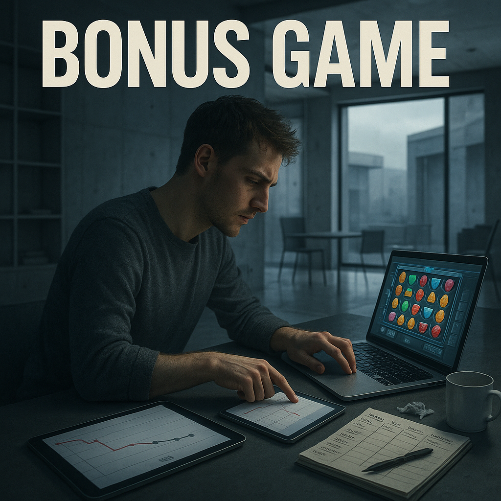 Bonus game as a cold data point: the player tracks spins, bet and multiplier instead of waiting for a turning point
