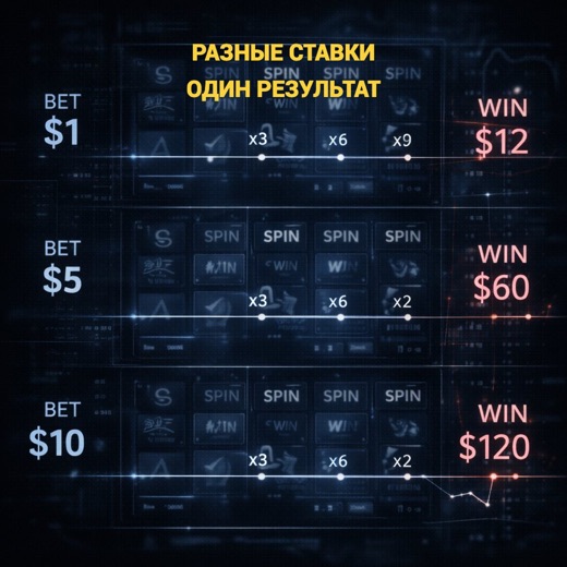 СТАВКА — ЭТО ОДНА И ТА ЖЕ ИГРА. РАЗМЕР СТАВКИ НЕ СОЗДАЁТ ОТДЕЛЬНЫЙ «ПОТОК» И НЕ ПЕРЕКЛЮЧАЕТ МОДЕЛЬ.