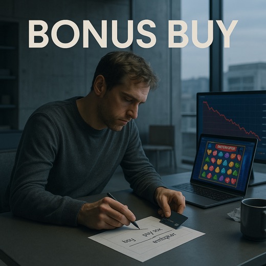 Bonus buy as a fixed-price shortcut that speeds through variance, turning play into cold, exhausting data