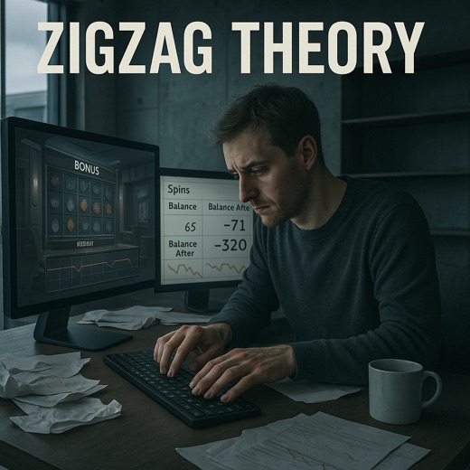 Zigzag theory in spins as a long wait between bonus events that turns play into counting distance, not wins